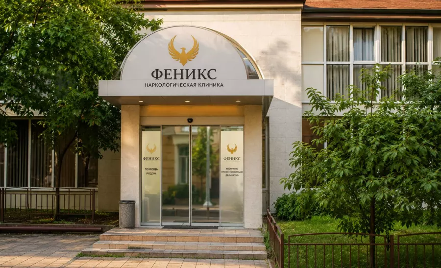 Вход в наркологическую клинику «Феникс» в Ульяновске